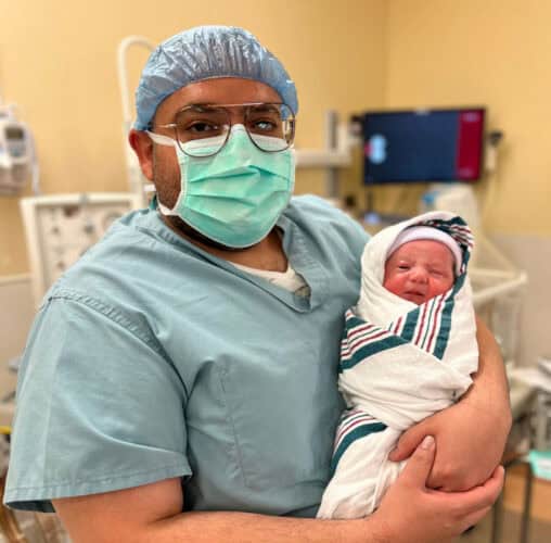 Dr. Rad with baby Beau