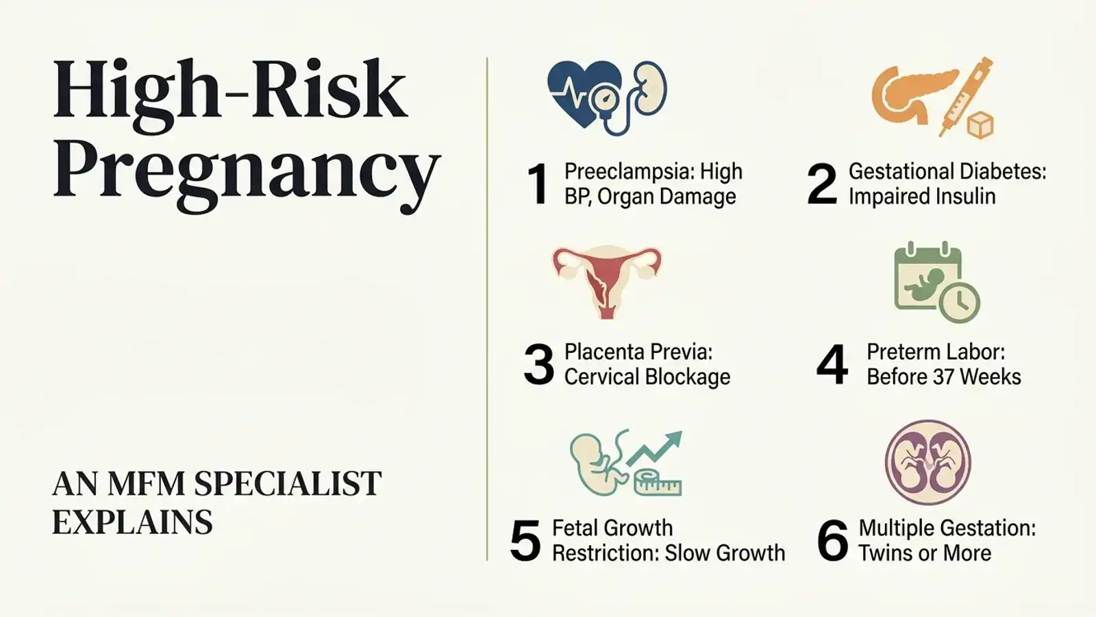 What Makes a Pregnancy High-Risk? An MFM Specialist Explains — infographic